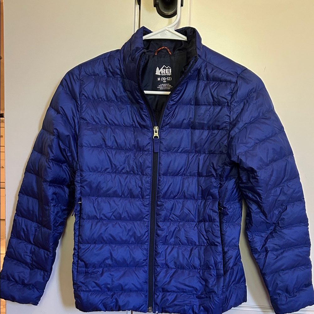 REI Blue/Purple Puffer Jacket Lightweight Insulated - size 10-12
